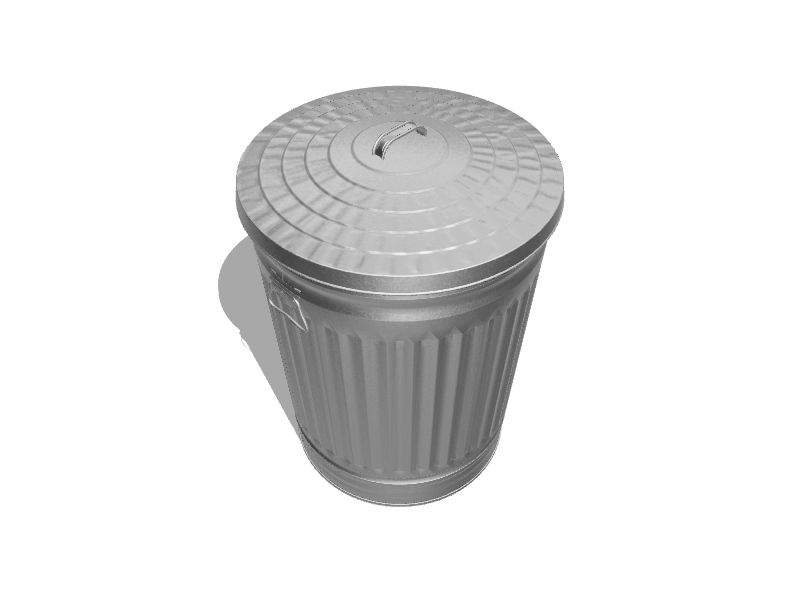 1pc Galvanized Trash Can with Lid Galvanized Planters Countertop Trash Can