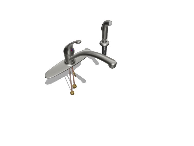 Delta Foundations Stainless Single Handle Kitchen Faucet (Deck Plate