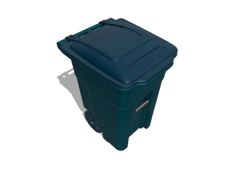 Toter Trash Can Graystone with Wheels and Lid, 96 Gallon 