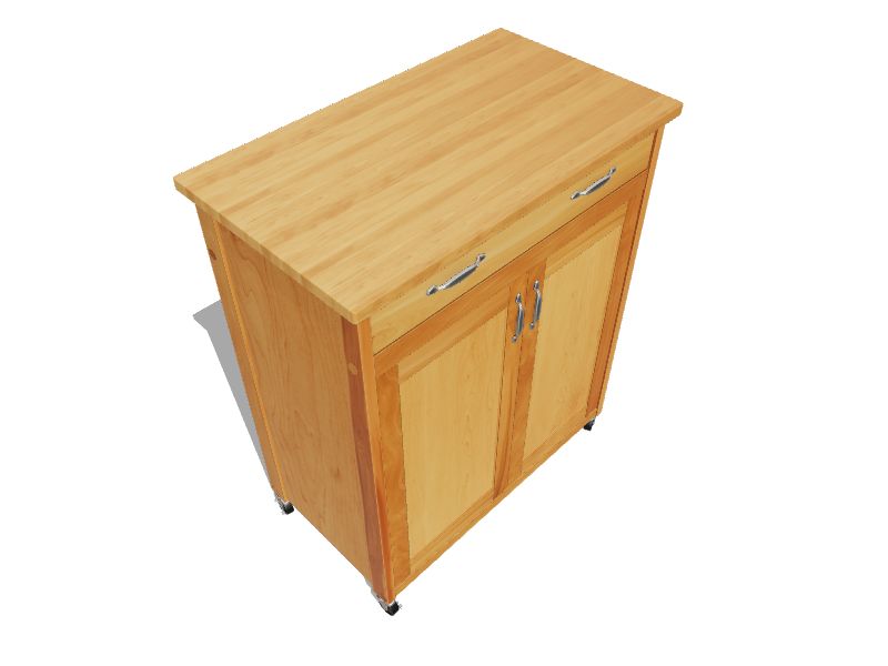 Catskill Craftsmen Brown Wood Base with Birch Butcher Block Top Kitchen Island (17-in x 30-in x 34.25-in) Catskill Craftsmen Brown Wood Base with Birch Butcher Block Top Kitchen Island (17-in x 30-in x 34.25-in)