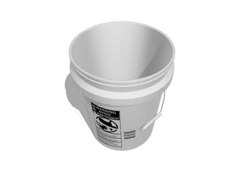 5 Gallon White Food Grade Buckets with Bottom Grip Handle & Gamma Seal  Lids, BPA