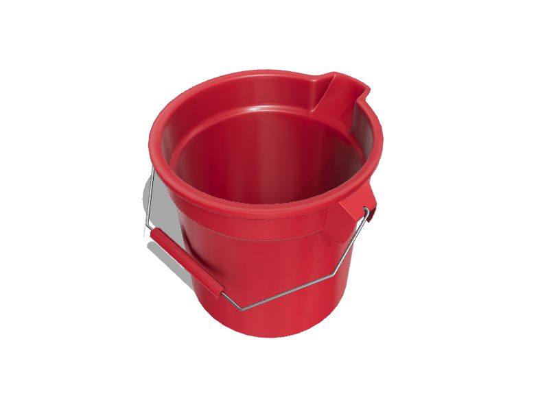 Rubbermaid Commercial Brute 10-Quart Utility Bucket, Red