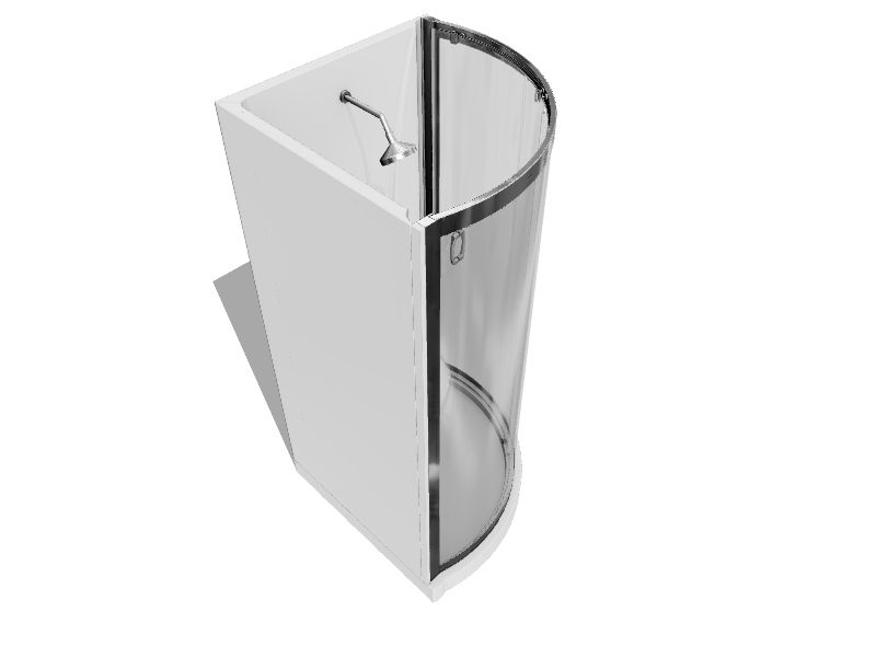 Mansfield Warren White 38-in x 38-in x 77-in Base/Wall/Door Neo-Angle Corner Shower Kit (Center Drain) | 800024-966-084-000