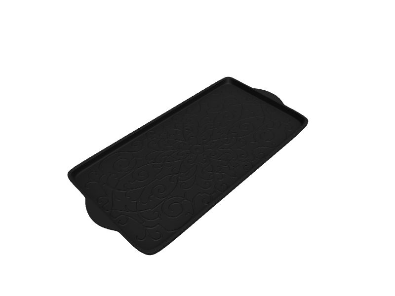 Mohawk Home Boot Tray Black 15 in. x 29.5 in. Boot Tray Mat