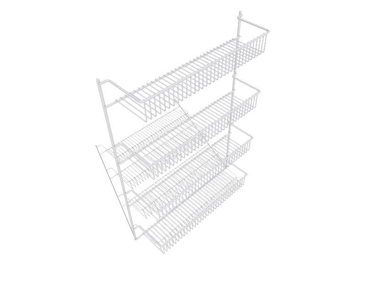 Style Selections 18.7-in W x 25.79-in H 4-Tier Cabinet-mount Metal