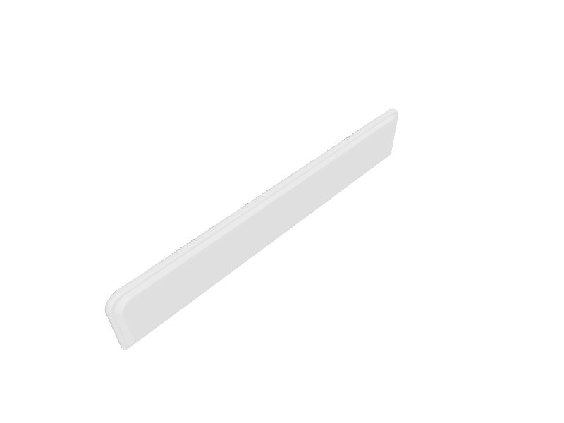 3.875-in H x 20.875-in L White Cultured Marble Bathroom Side Splash 3.875-in H x 20.875-in L White Cultured Marble Bathroom Side Splash
