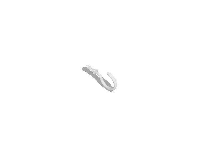 Blue Hawk 0.87-in White Steel Cup Hook (40-Pack) in the Hooks