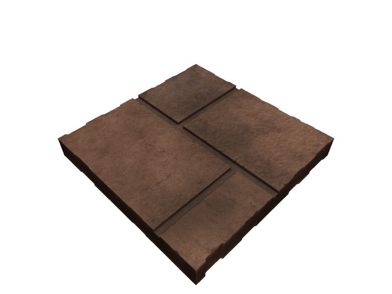 16in L x 16in W x 2in H Square Ashland Concrete Patio Stone in the