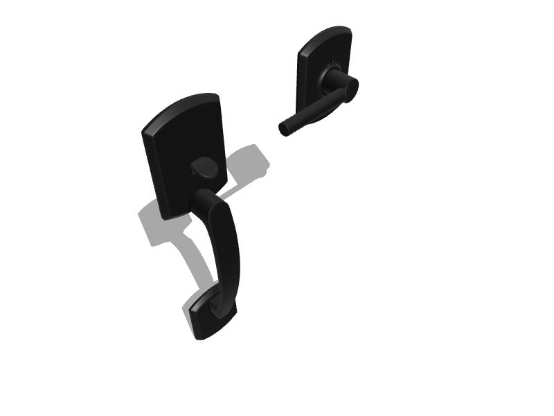 Greenwich Single Cylinder Handleset and Broadway Lever