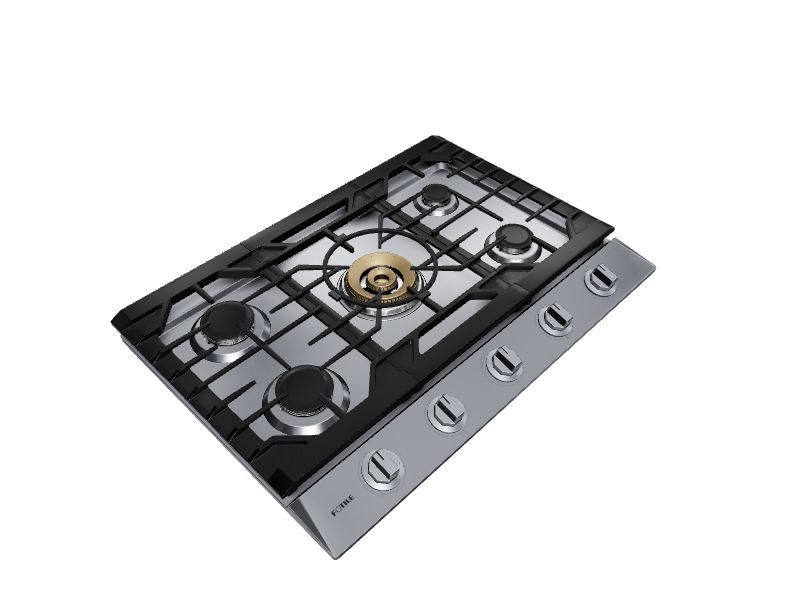 Tri-Ring 30 in. Gas Cooktop in Stainless Steel with 5 Burners Including  Flame Failure Device