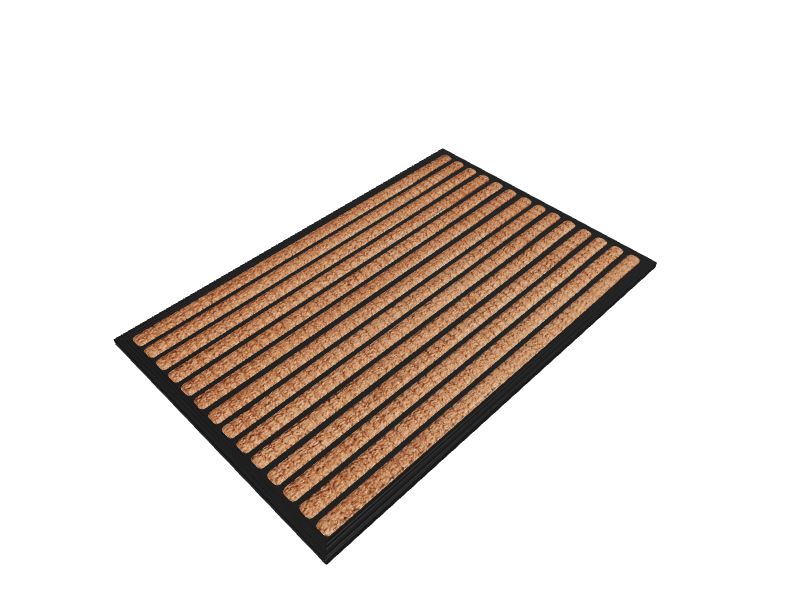 allen + roth 2-ft x 3-ft Black Rectangular Indoor Door Mat in the