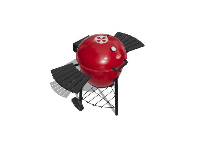 Char Griller Premium Kettle 22 in W Red Kettle Charcoal Grill at Lowes