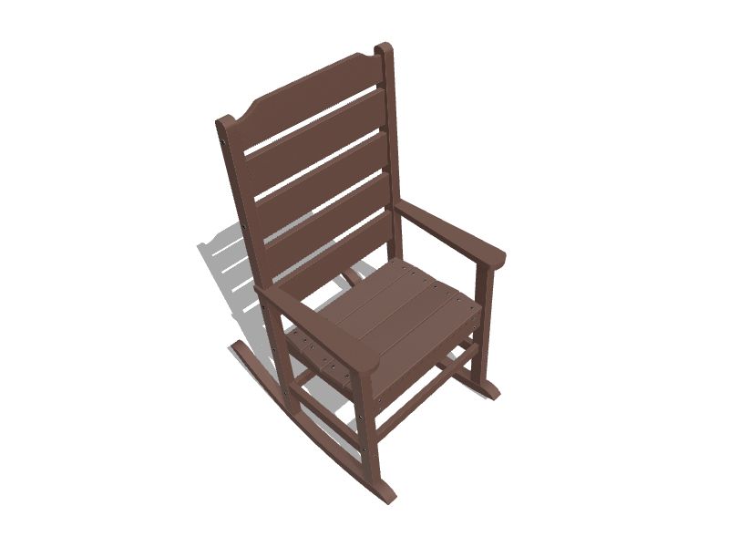 allen + roth by POLYWOOD Oakport Mahogany Hdpe Frame Rocking Chair with ...