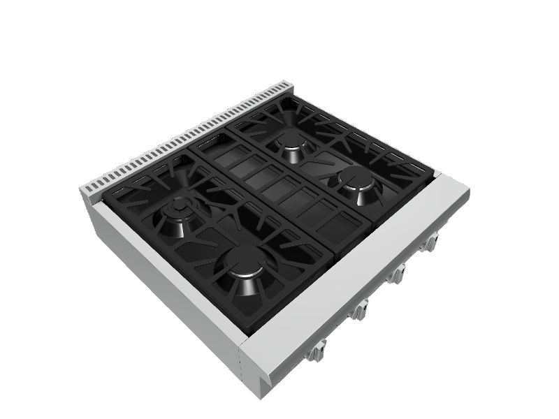 Empava 30in 4 Burners Stainless Steel Gas Cooktop in the Gas Cooktops department at