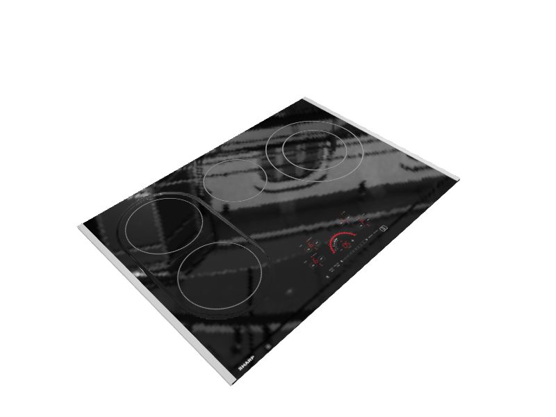 Sharp 30 Drop-In Radiant Electric Cooktop 30-in 4 Burners Smooth Surface ( Radiant) Black Electric Cooktop in the Electric Cooktops department at