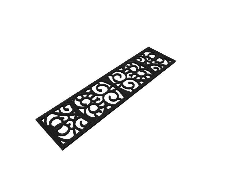 AmeriHome Decorative Scrollwork Indoor/Outdoor Entryway Rubber