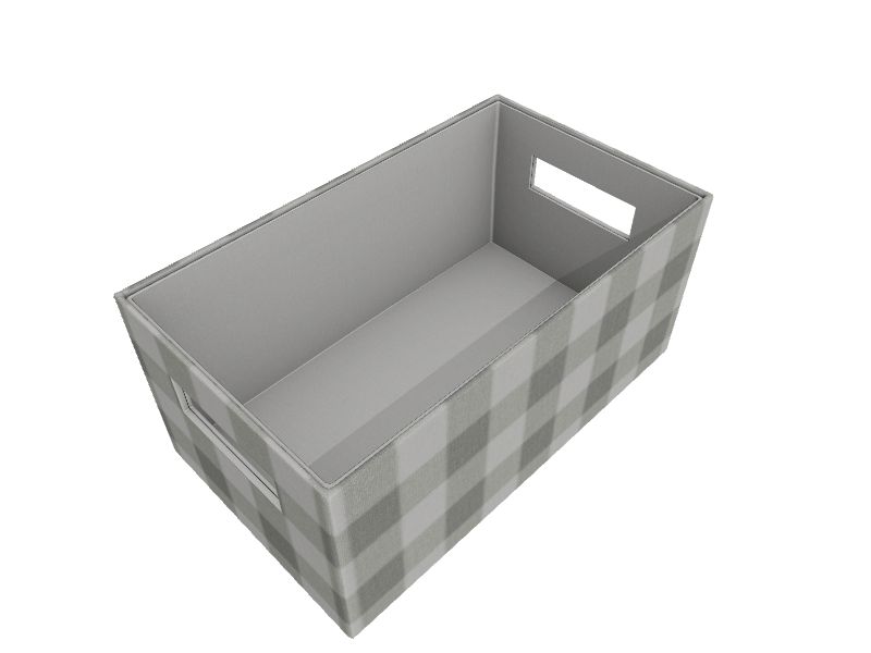 Allen + Roth Herringbone 7.13-in W x 5.5-in H x 10.69-in D Gray Fabric Bin | HD-141114