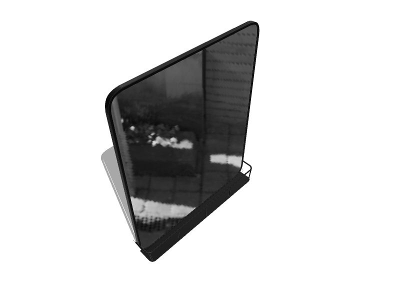 allen + roth 24-in x 30-in Black Framed Bathroom Vanity Mirror