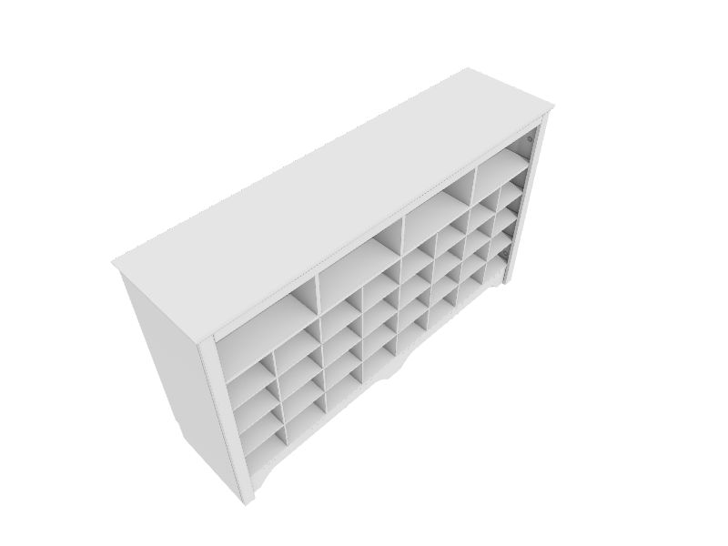 Prepac 35-in H 4 Tier 30 Pair White Composite Shoe Organizer in