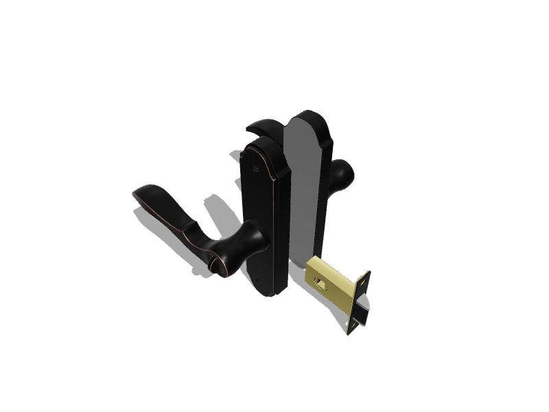LARSON Bronze Lockable Storm Door Replacement Handleset in the Screen