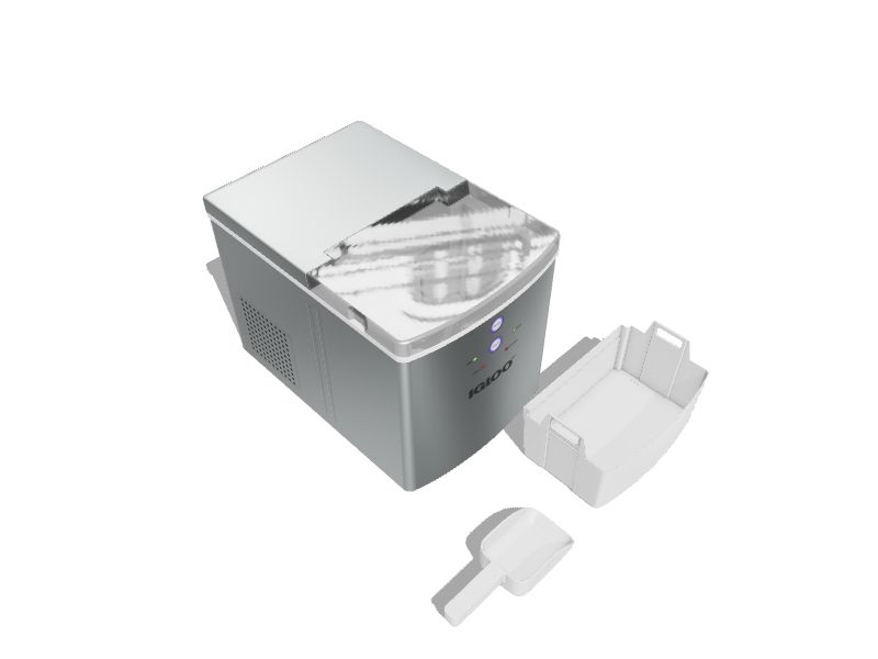 Igloo 26-lb Flip-up Door Countertop Cubed Ice Maker (Stainless