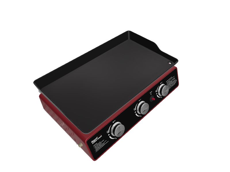 Royal Gourmet PD1301R 24-Inch 3-Burner Portable Table Top GAS Grill Griddle, Red