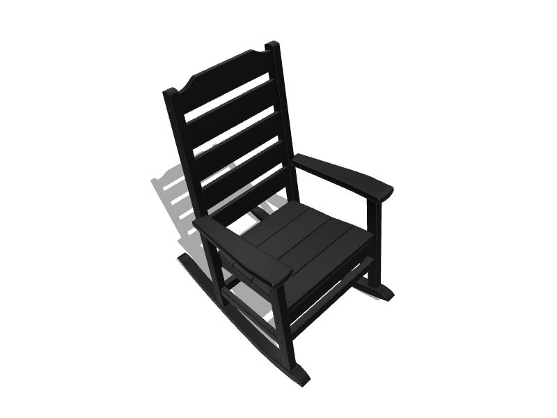 allen + roth by POLYWOOD Oakport Black HDPE Frame Rocking Chair(s) with
