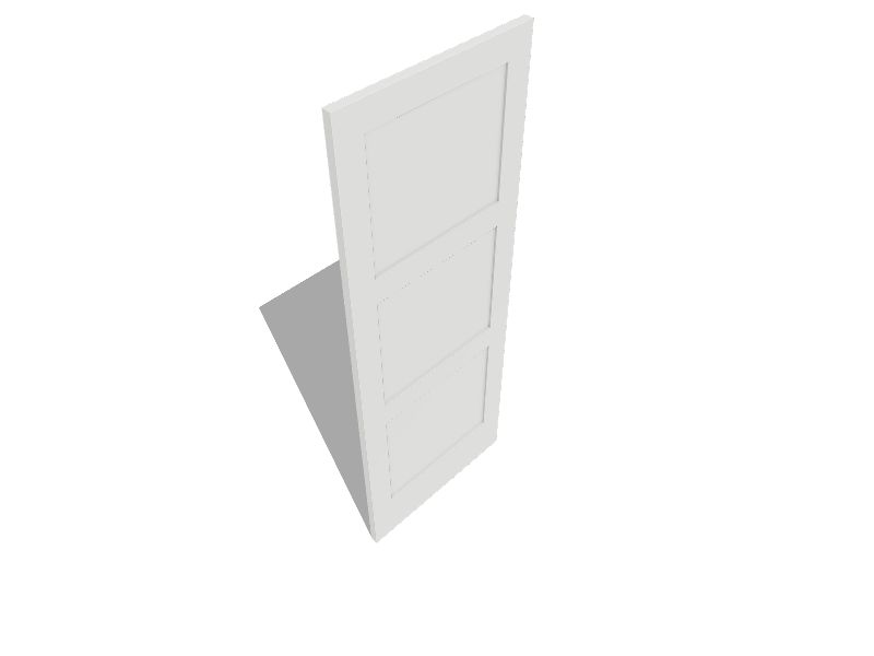 EightDoors 30-in x 80-in White Clear Glass Prefinished Pine Wood