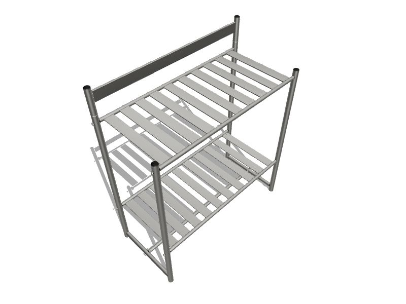 Style Selections Satin Nickel 2-Tier Metal Wall Mount Bathroom Shelf  (19.25-in x 22.5-in x 8.88-in) in the Bathroom Shelves department at