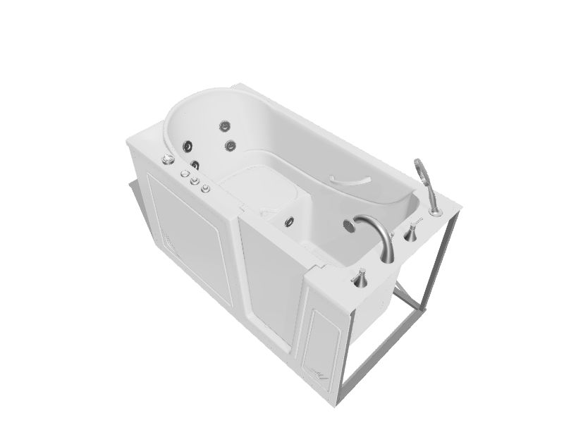 LS SERIES - Swan, Corner Shaped - Acu-Stream Jetted Drop-in Bathtub