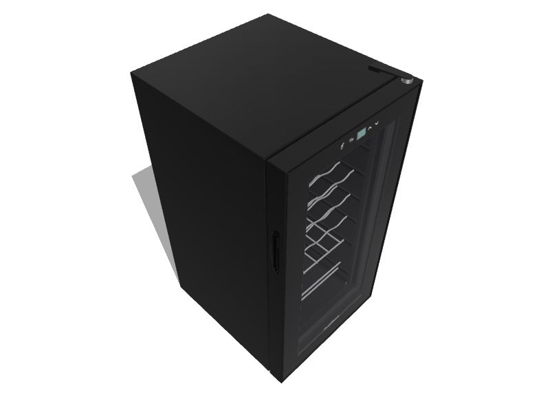 Ivation 16.9in W 28Bottle Capacity Black Freestanding Wine Cooler in