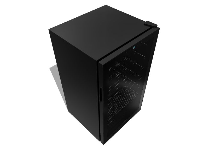 Ivation 18.7in W 34Bottle Capacity Black Freestanding Wine Cooler in