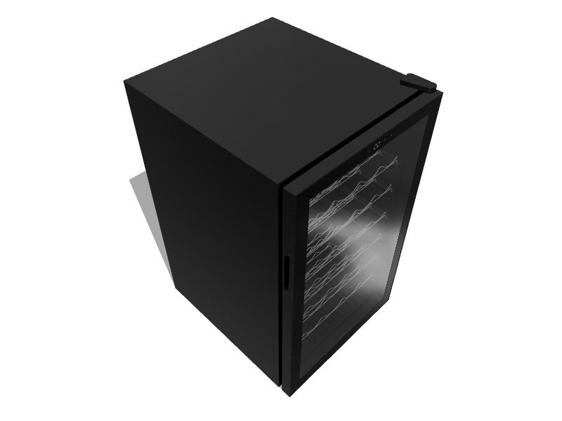 Ivation 19.5in W 51Bottle Capacity Black Freestanding Wine Cooler in