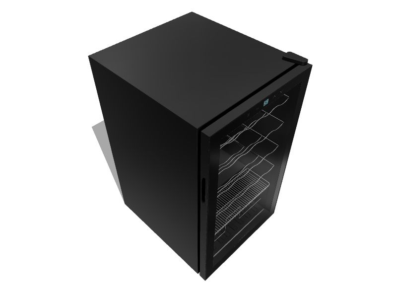 Ivation 16.9in W 24Bottle Capacity Black Freestanding Wine Cooler in