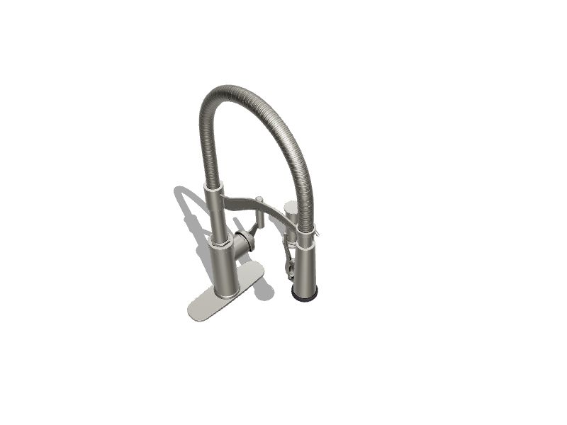 allen + roth Talbert Stainless Steel Single Handle Kitchen Faucet with ...