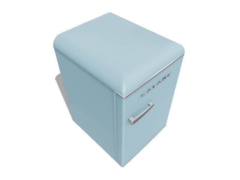  Galanz GLR25MBER10 Retro Compact Refrigerator, Mini Fridge with  Single Doors, Adjustable Mechanical Thermostat with Chiller, Blue, 2.5 Cu  Ft : Home & Kitchen