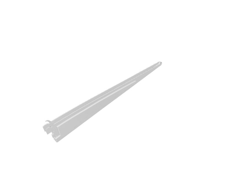 Rubbermaid 48 in. L White Standard Support Bracket Shelf Track