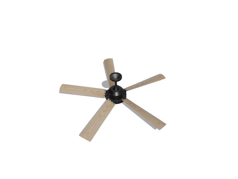  Biukis Ceiling Fans with Lights and Remote, 52 Inch Outdoor  Modern Black Fan for Bedroom Patios Porch : Tools & Home Improvement