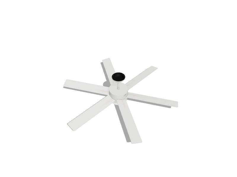 Hunter Kempton Park SureSpeed 54in Fresh White with Bleached Alder