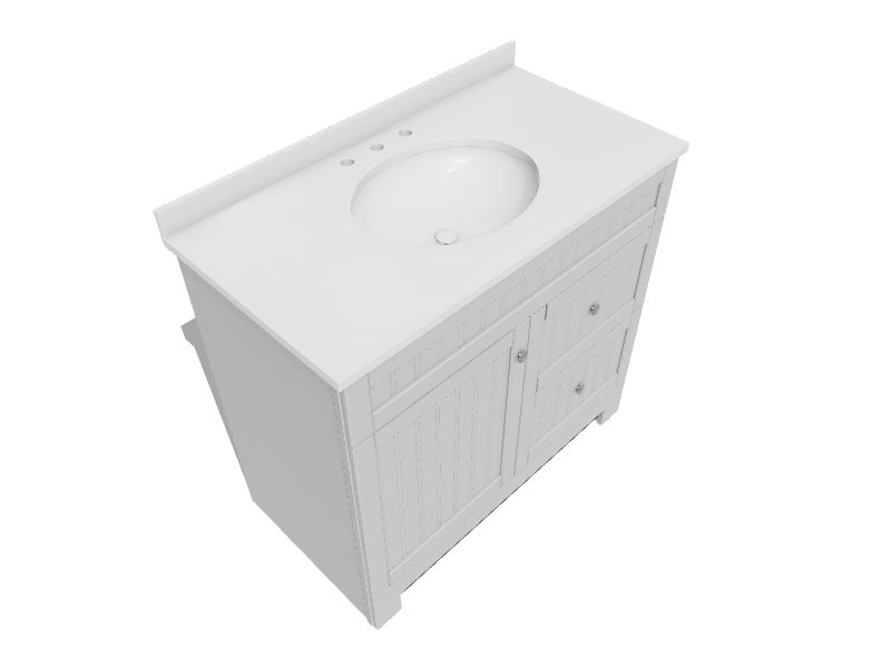 Style Selections Ellenbee 36in Gray Single Sink Bathroom Vanity with