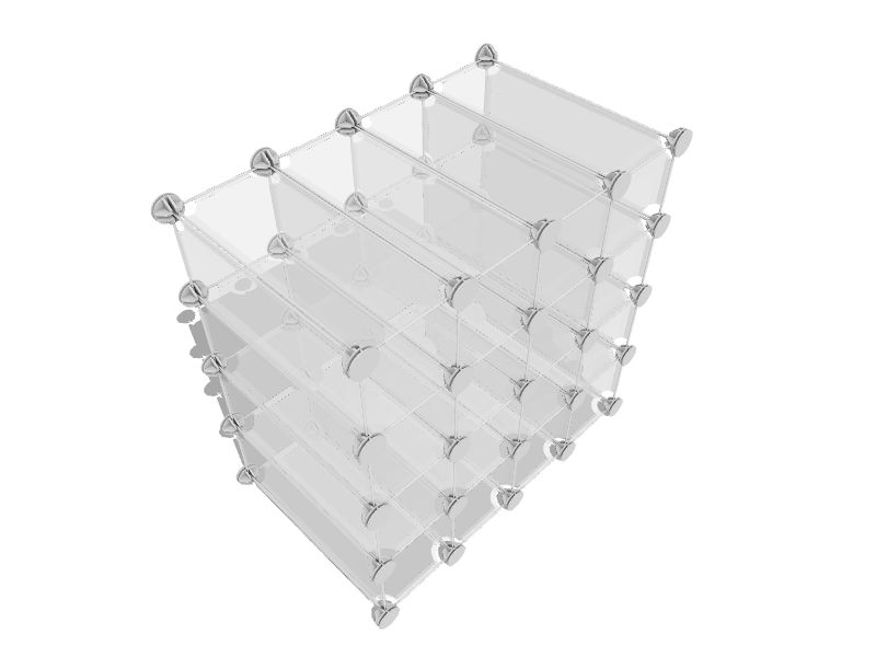 Luxury Living 27.5 in. H x 34.25 in. W x 13.5 in. D Clear Plastic 10-Cube  Organizer 83D - The Home Depot