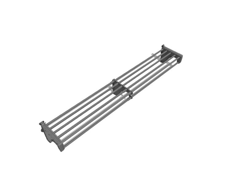 EZ Shelf Easy Shelf Expandable Closet Shelving 6ft x 12in Silver