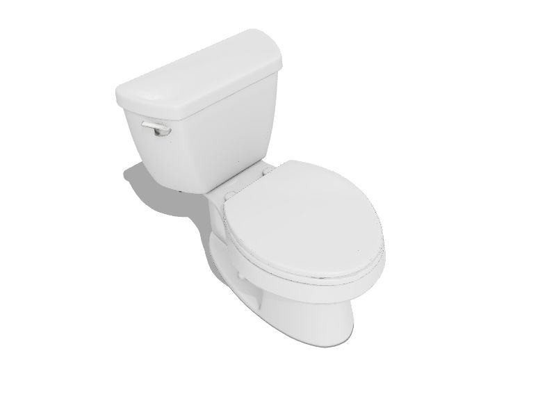 KOHLER Wellworth White Round Standard Height 2piece Toilet 12in Rough
