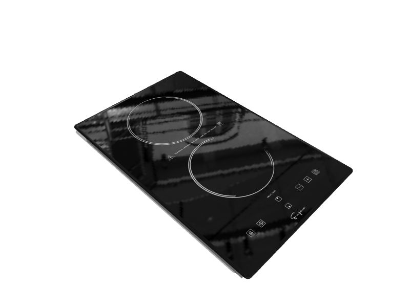 VEVOR 23-IN 2 Burners 2600W 110V 24-in 2 Burners Black Induction