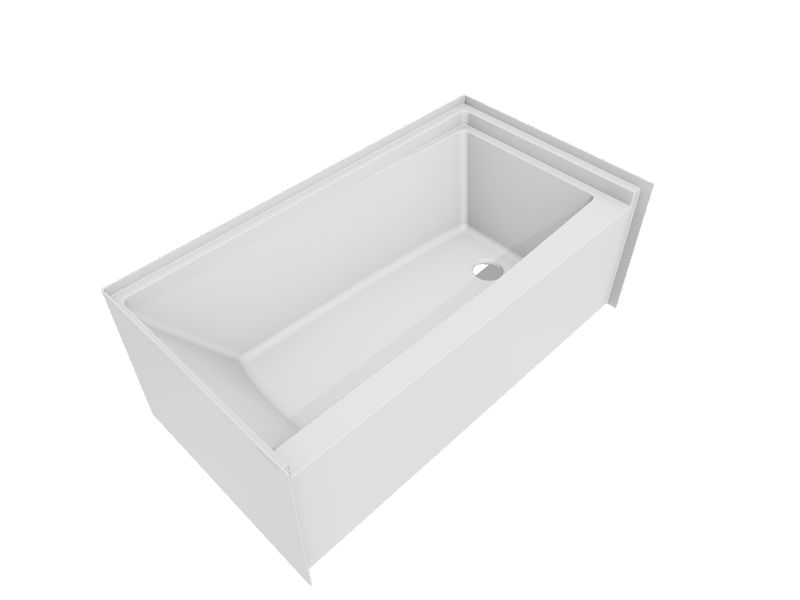 MAAX Vellamo 31.25-in x 60-in White Acrylic Alcove Soaking Bathtub