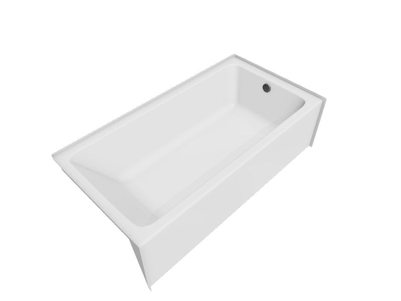 MAAX Jaxi 31.5in x 60in White Acrylic Alcove Soaking Bathtub (Right