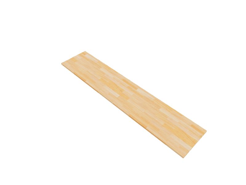 Sparrow Peak Rubberwood 120in x 25in x 1.25in Unfinished Natural Straight Butcher Block