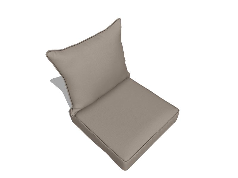 allen + roth 25-in x 25-in 2-Piece Madera Linen Wheat Deep Seat Patio Chair  Cushion at