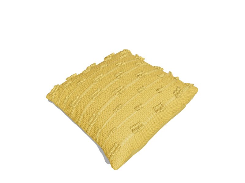 allen + roth Solid Yellow Square Throw Pillow at Lowes.com