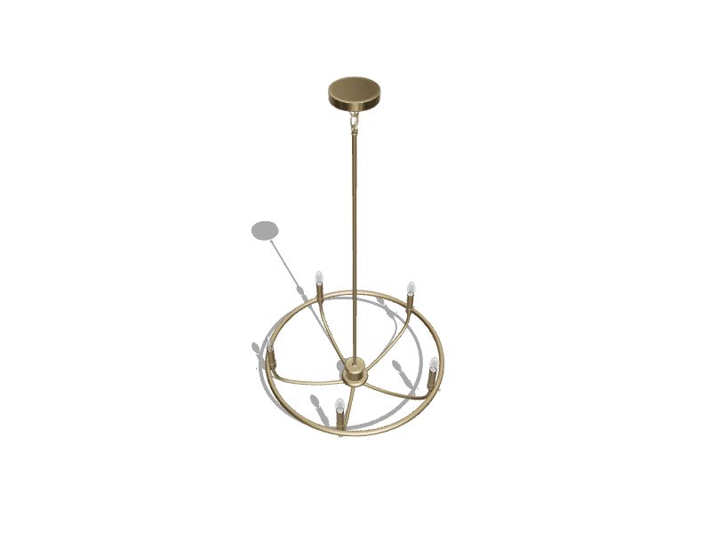 Kichler Bethel 5Light Bronze Modern/Contemporary Dry rated Chandelier